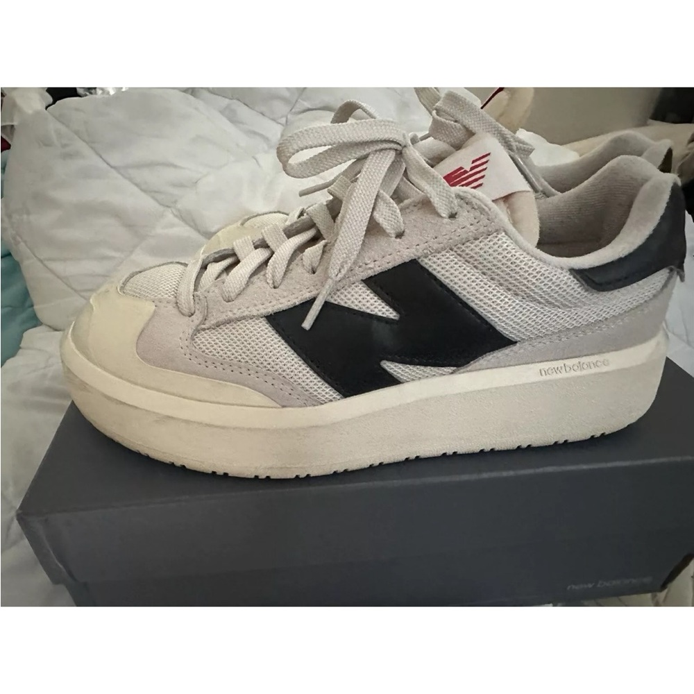 New Balance Off-White and Black Sneakers